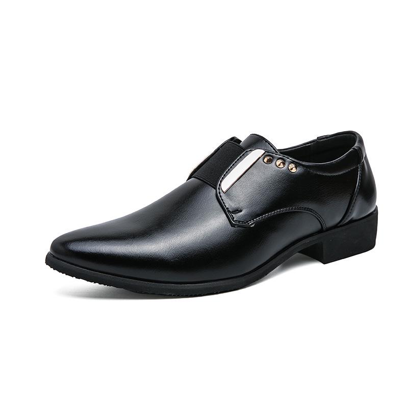 British Style Men s Slip-On Leather Loafers - Youthful & Trendy Casual Shoes 38
