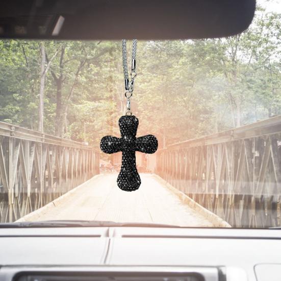 Rhinestone Car Hanging Ornament Bling Pendant for Rearview Mirror Sparkling Decoration for Bag