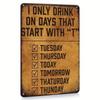 Vintage Tin Sign 8x12 Inch Metal Wall Decor Pub Bar Art for Home Garage Man Cave