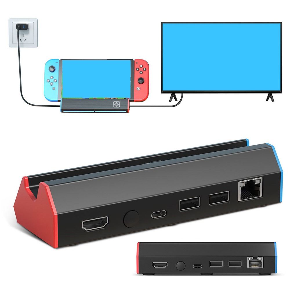 Type-C TV Dock Station USB Hub Adapter for Nintendo  Switch/Switch OLED Game Accessories