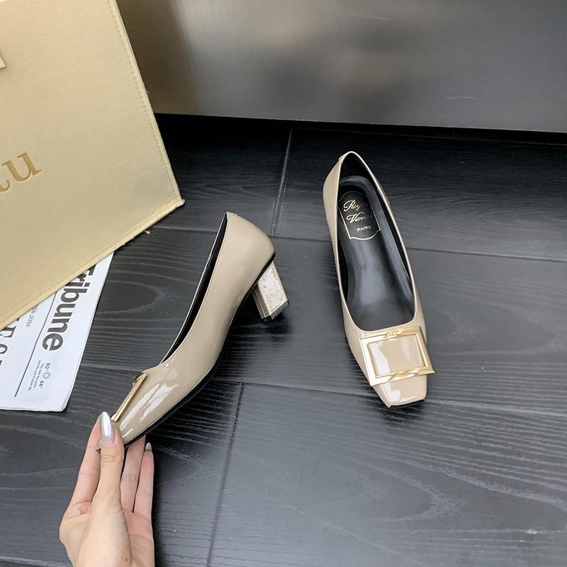 --2 Huizhou New Spring and Summer Fashion Temperament Shallow Mouth Versatile High Sense Single Shoes High Heels Women