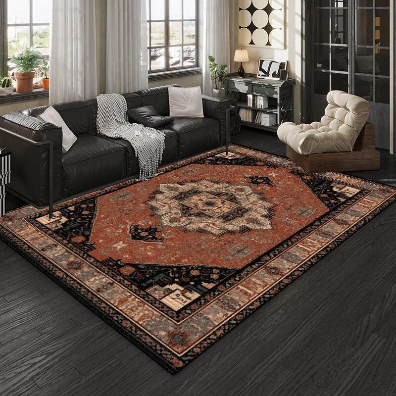 

Ковер в стиле бохо-ретро для гостиной, американская декорация для дома, диван, нескользящие большие ковры, спальня, гардеробная, плюшевые коврики для входной двери 60x90cm