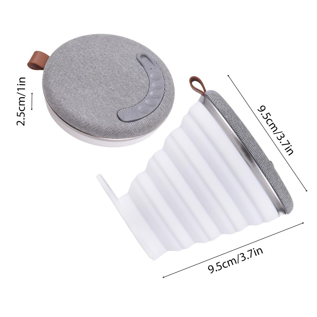 Portable Speaker BT Foldable Travel Sound Machine Rechargeable TWS Compatible Night Light Timer