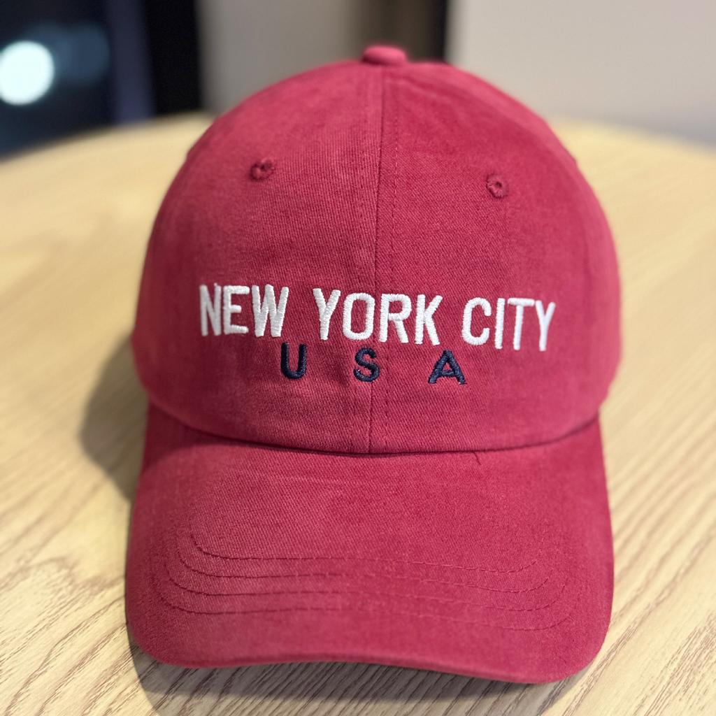 American New Style Embroidered Letters Brushed Cotton Baseball Hat for Women Autumn Sapphire Blue Face Showing Small Fashion Peaked Cap for Men