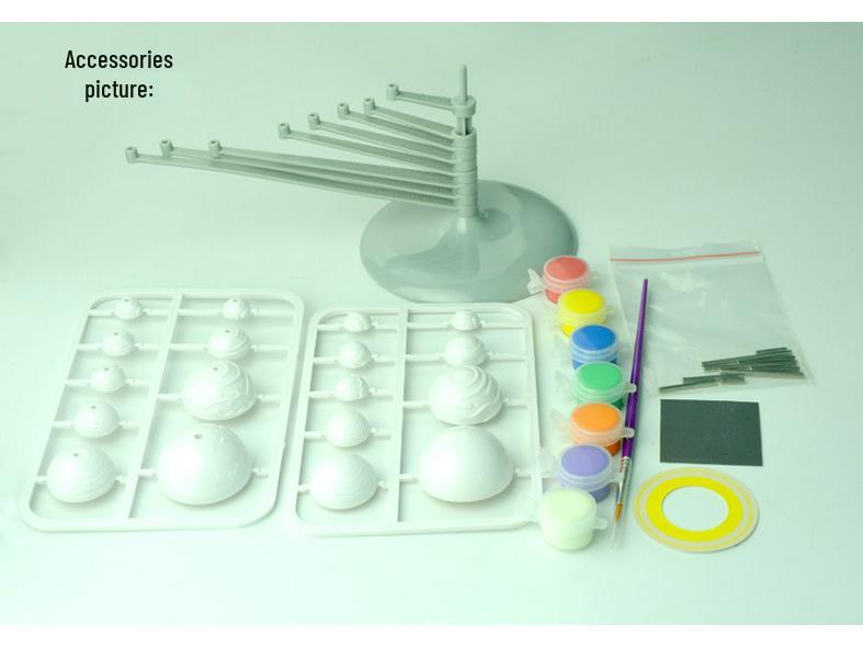 1154 Solar System Model: Children's Nine-Planet Celestial Movement DIY Toy