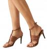 Reiss Leather Heeled Sandals Brown 39 Włc