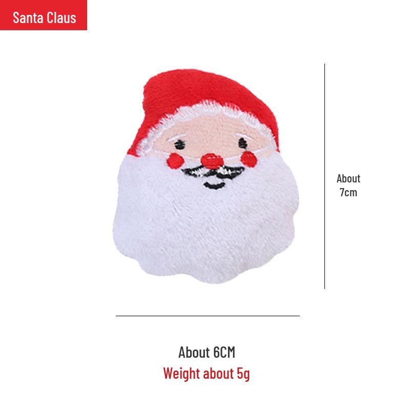 Christmas Reindeer Gingerbread Santa Plush Catnip Toy for Cats