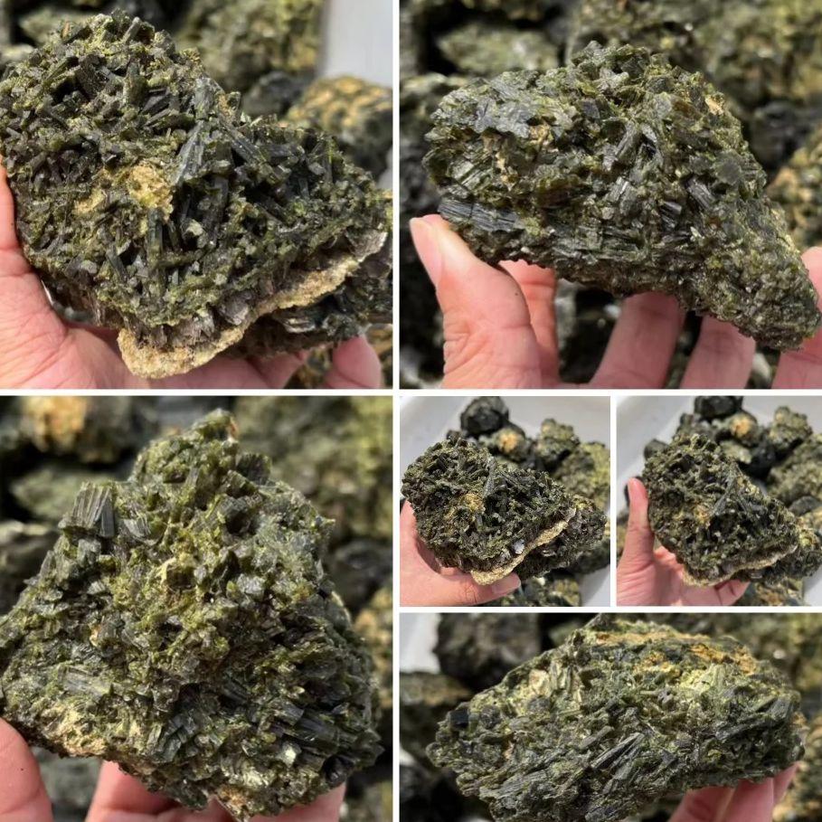 

1Pc Wholesale Natural High Qualit Green Tourmaline Raw Stone Mineral Specimen Gemstones Clusters Healing Rock Stones Room Decor 4-8g