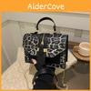 Elegante Retro-Leopardenmuster-Kleine-Quadratische-Geldbörse Für Frauen Raffiniertes Modeaccessoire