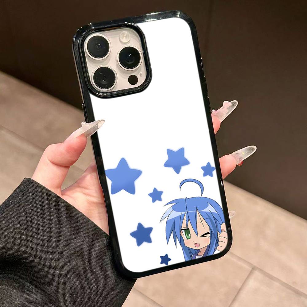 K-Konata Izumi Lucky S-Star For IPhone 11 12 13 14 15 16 17 Pro Max Plus TPU+PC Shockproof Back Phone Cases