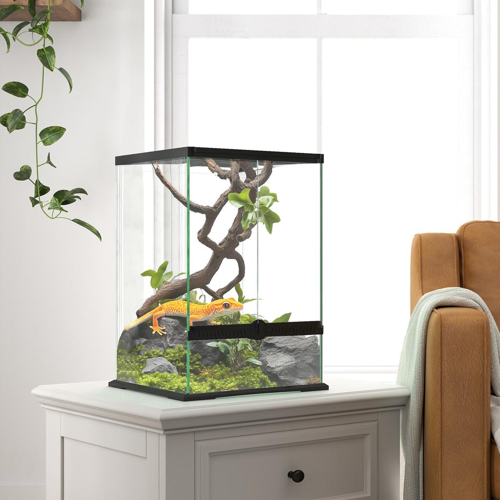 40L Vivarium for Lizards, Frogs, Snakes, Turtles, Tortoises w/ Anti-Escape Design, Ventilation