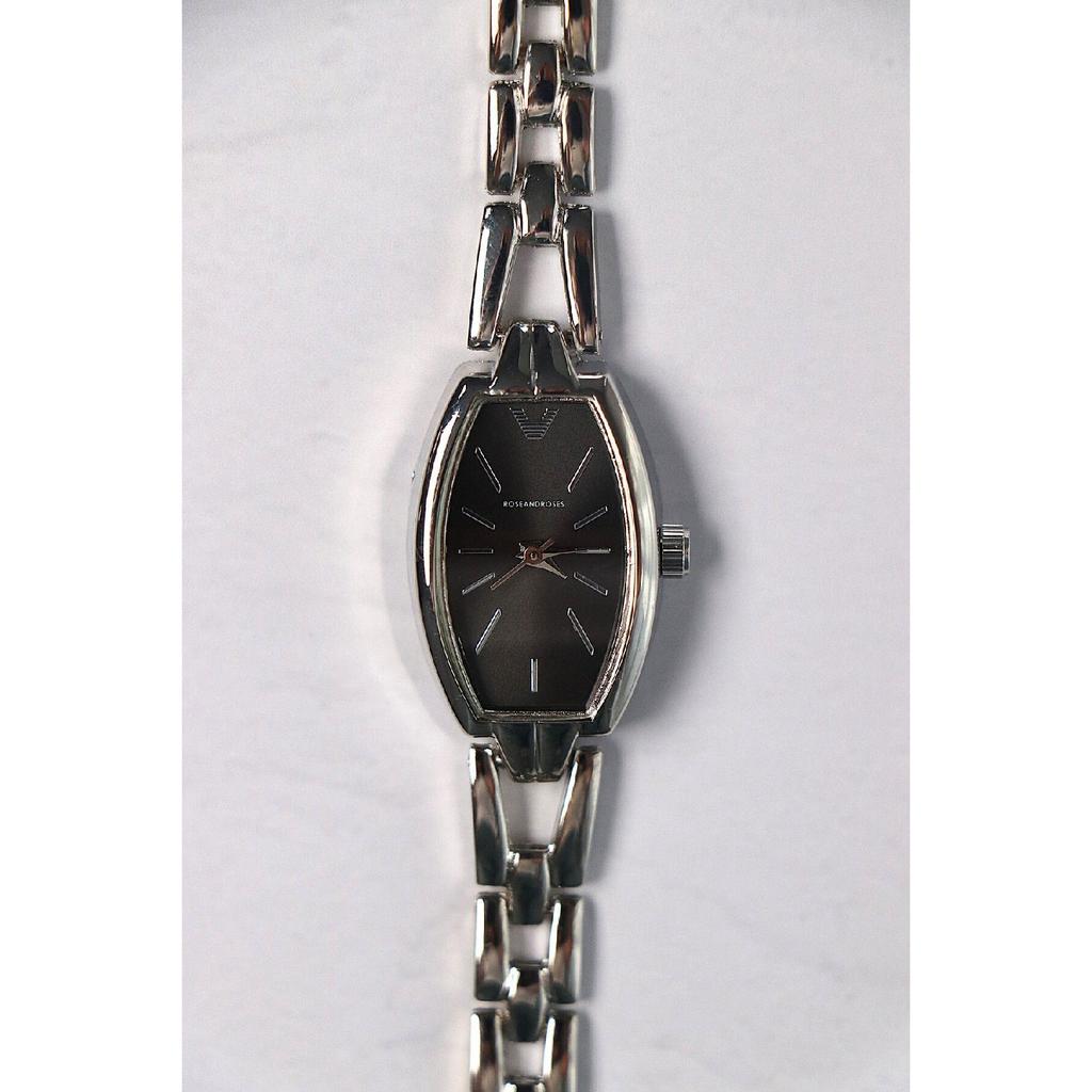 Verda Special Design Thin Strap Vintage Women's Wristwatch Silver Color (black Dial)