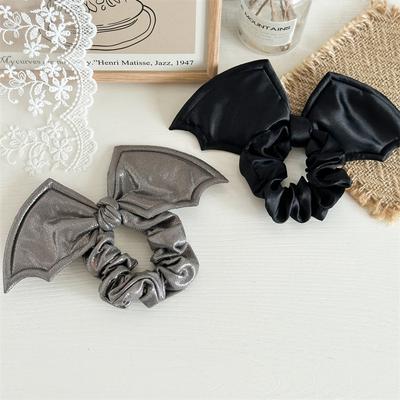Halloween Bat Wing Bow Large Intestine Hair Ring Girls Sweet Cool Hair Rope For Women Party Cosplay Creative Funny Headdress
