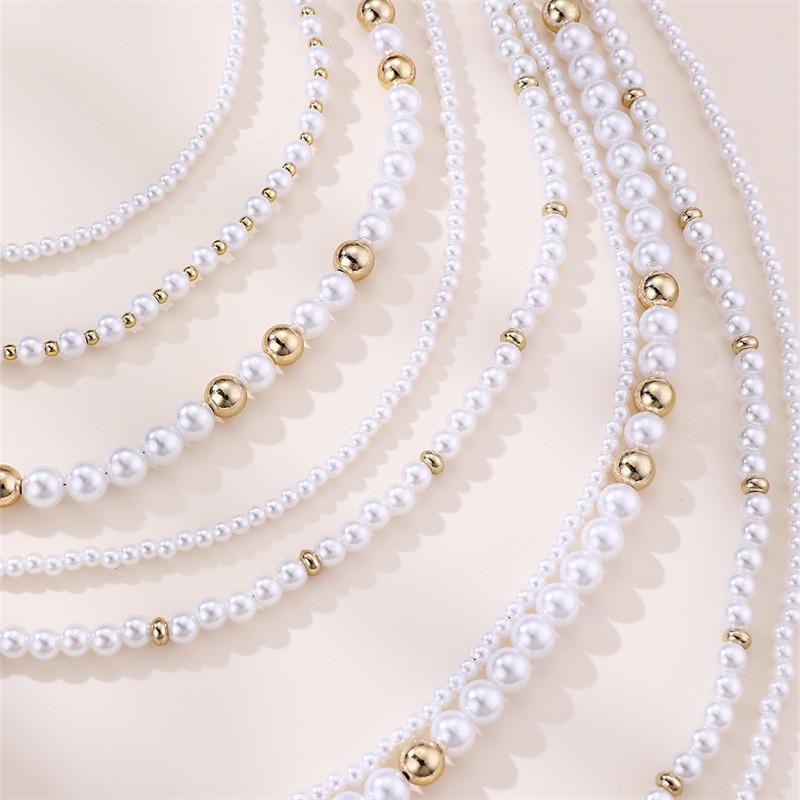 Geometric Long Chain Necklace For Women With Metal Pendant And Trendy Style