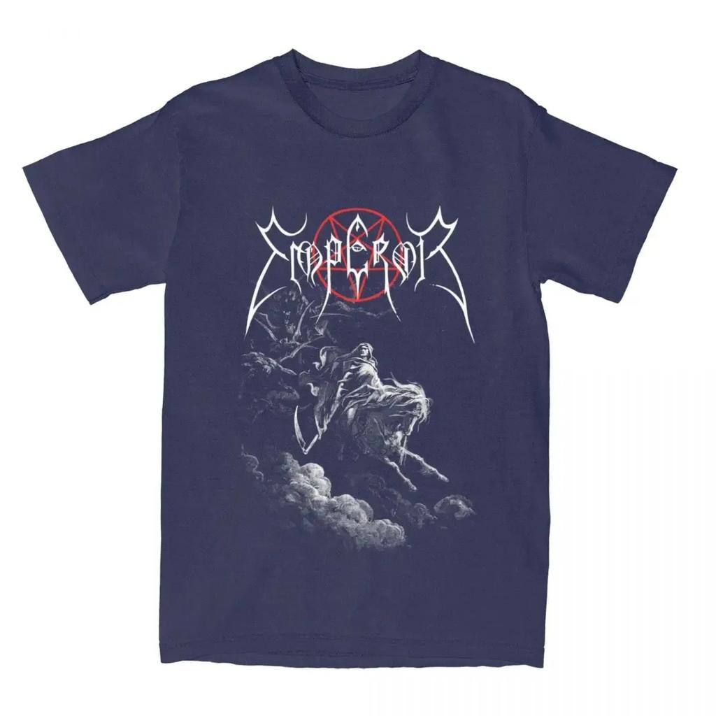Ανδρικό Γυναικείο T-Shirt Emperor Band Black Metal Merch Μόδα Βαμβακερό Κοντομάνικο T-Shirt Λαιμόκοψη Ο Μεγάλο Μέγεθος T-Shirt