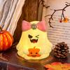 Safe Flameless Candle Cute Halloween Ghost/Pumpkin LED Night Light for Desktop Decoration, Battery Operated Table Lamp Nursery with Warm