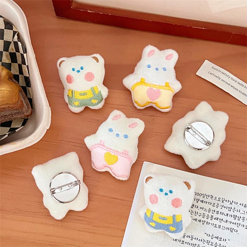 Lindos broches de animales de dibujos animados, pollito, oso, conejo, panda, muñeco de peluche, personalidad, mochila, ropa, prendedor de solapa, accesorios decorativos.