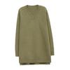 Plus Size Women's V-Neck Loose Long Knitted Sweater Autumn Winter Solid Color Casual Warm Pullover