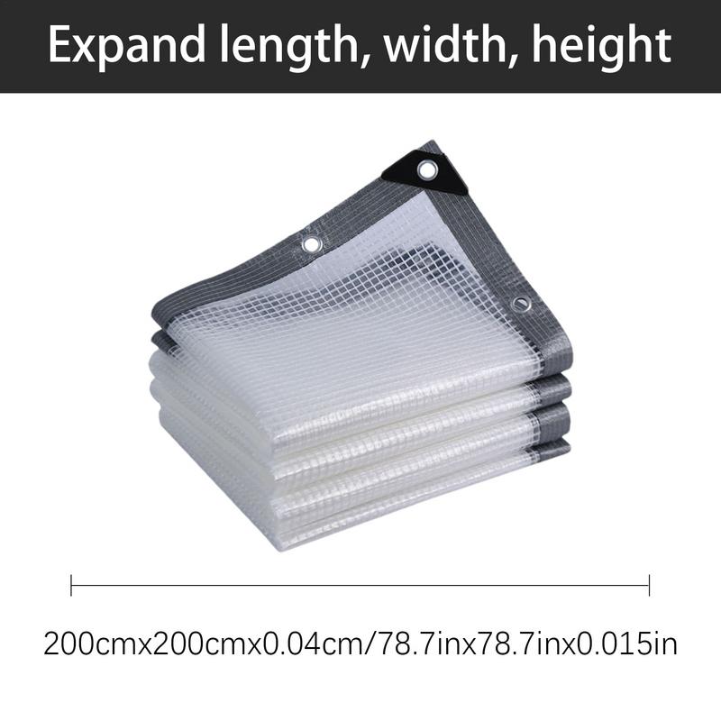 Klare Wasserdichte Schwerlastplane Regenfeste Abdeckung Gartenmöbelschutz Campingzeltzubehör für Terrassenpflanzen Hühnerstall