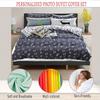 Copripiumino Personalizzato Copripiumino con Foto Personalizzata Federa con Testo/Logo, Set Biancheria da Letto Matrimoniale/Singolo Personalizzato Per Bambino Bambina