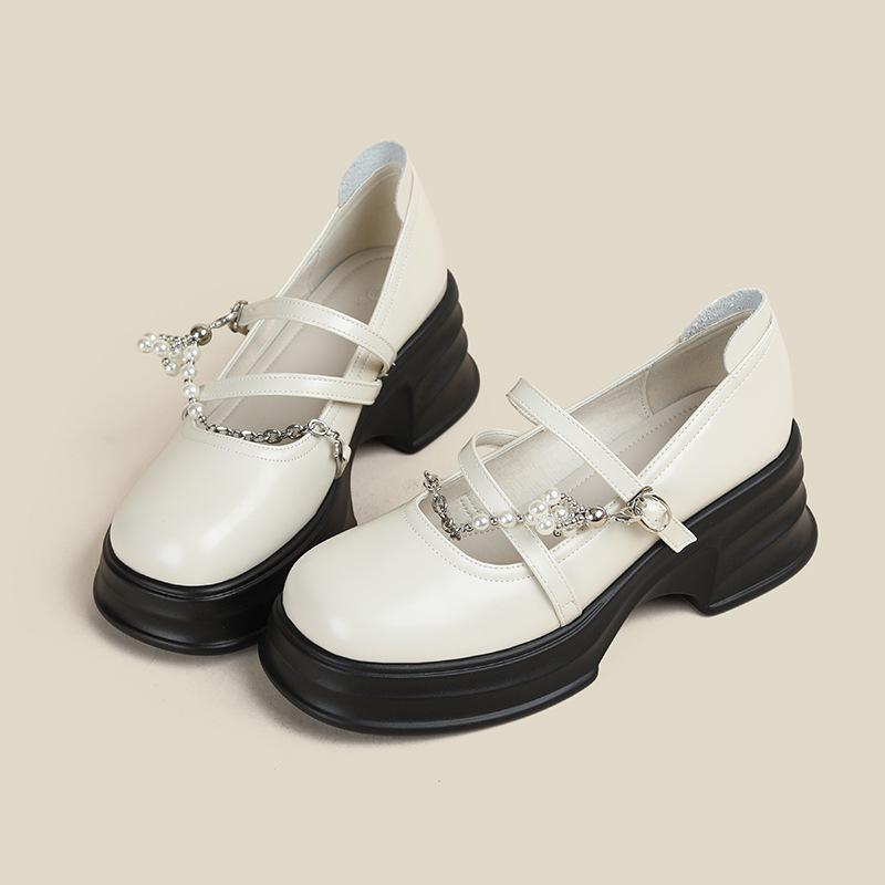 Yuexinwang Genuine Leather Flat for Huizhou Women's Shoes Grape Mother Same Small Leather Shoes Autumn and Winter New Versatile Platform Loafers