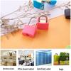 Yellow Long-Shackle Colored Mini Brass Padlock 20mm - Customizable Logo Keyed Alike Suitcase Lock