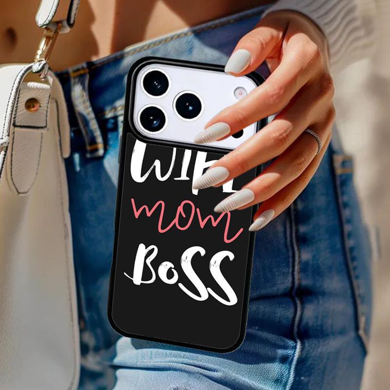 Wife Mom Boss Funny Phone Case For iPhone 17 Air 14 15 13 12 Max Cover For Apple 16e 11 Pro Max Plus Coque
