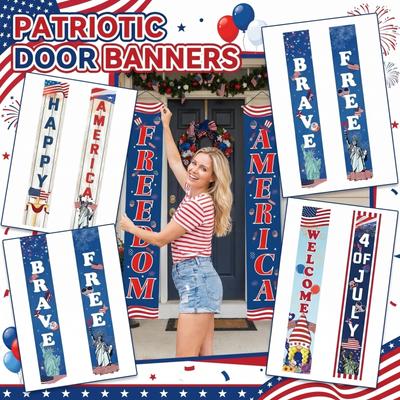 American Independence Day Flag Hanging Door Curtain Door Flag
