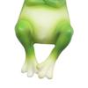 Grüner Schirm haltende Froschstatue Niedliche Garten Tierstatue Indoor Desktop Dekorativ