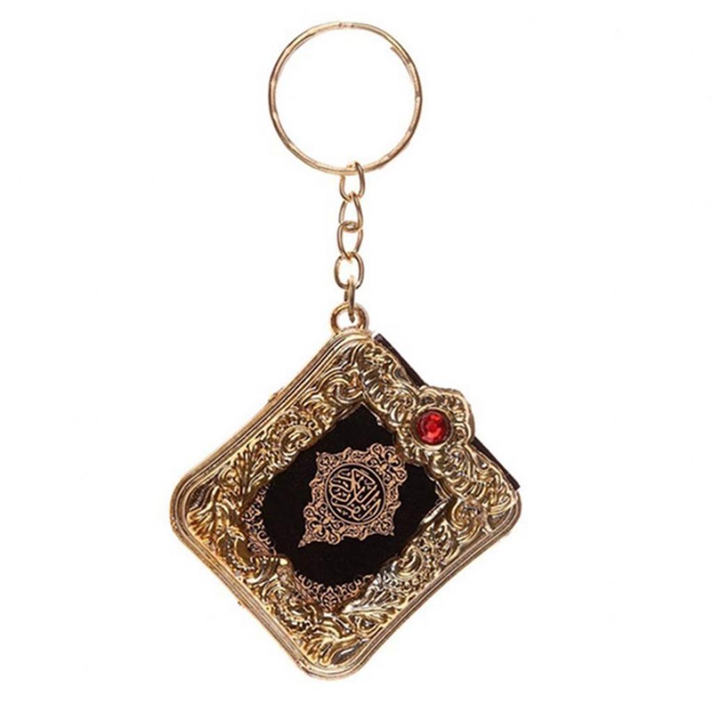 4Pcs Mini Ark Quran Keychains - Real Paper Readable Car Key Accessories