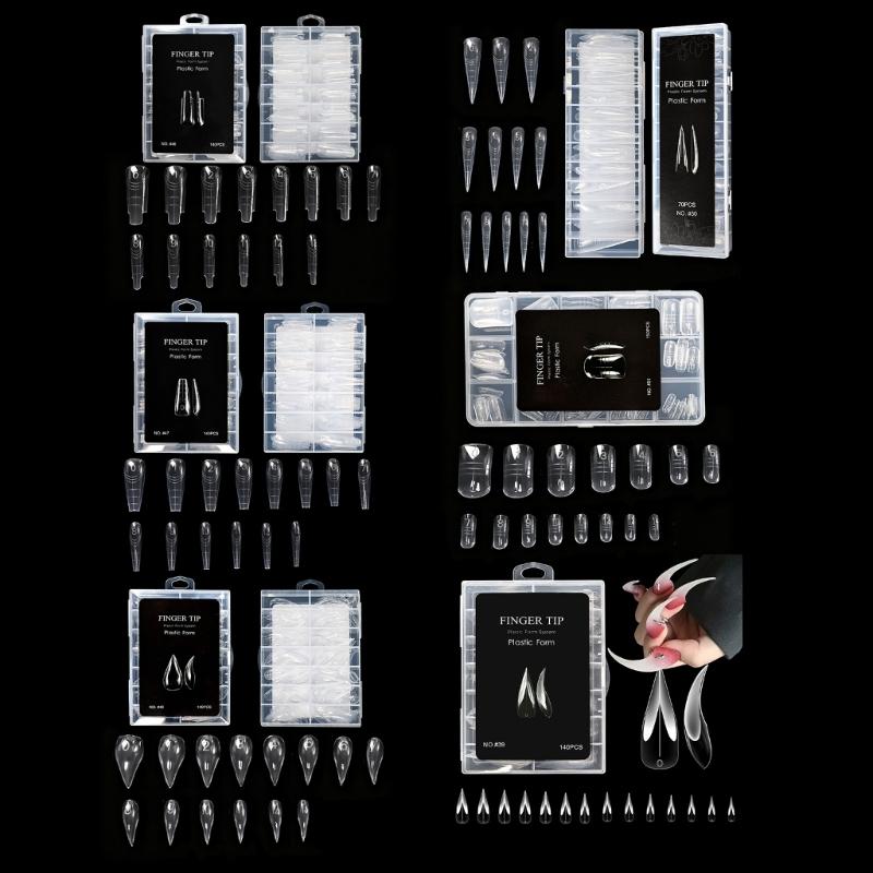 Professional Nail Double Forms ABS Crystal Tip For Quick Length Extension Durability At Home Salon Manicure Nail Mold
