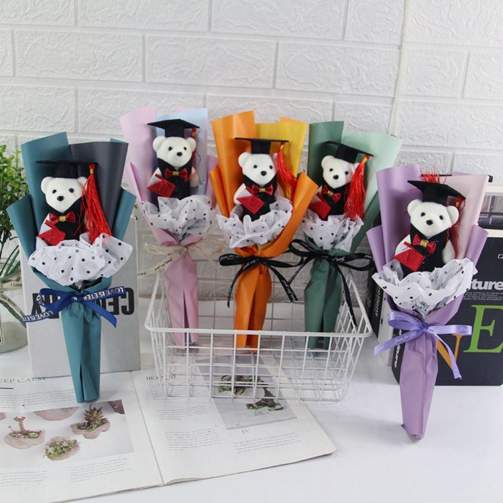 

Cartoon Graduation Bear Bouquet Lovely Doctoral Bear Toy Bear Plush Bouquet Graduation Season Style 6