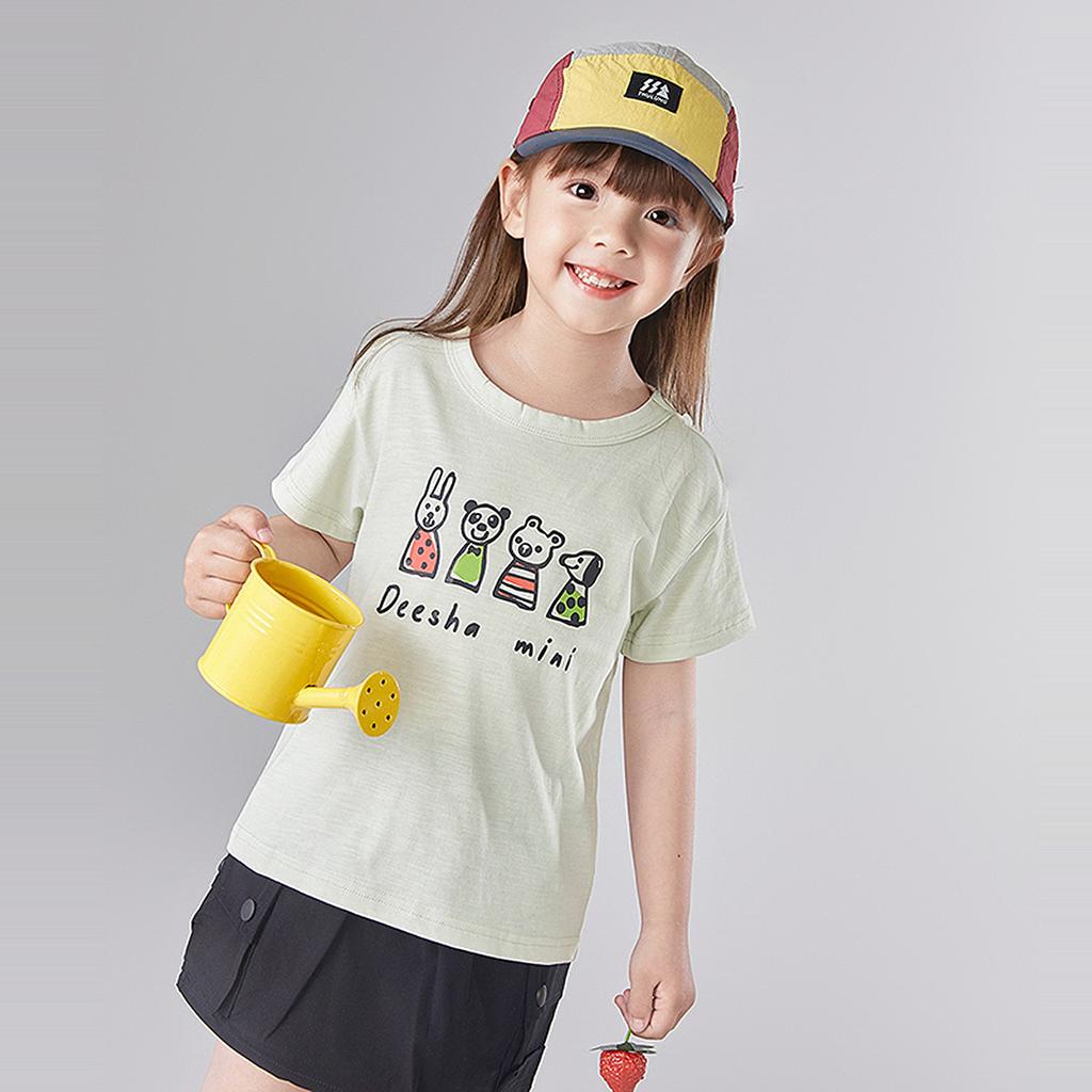 Breathable and Cute Printed 25 Summer Children's Versatile Fashion Casual Top for Infants and Girls' T-shirts
