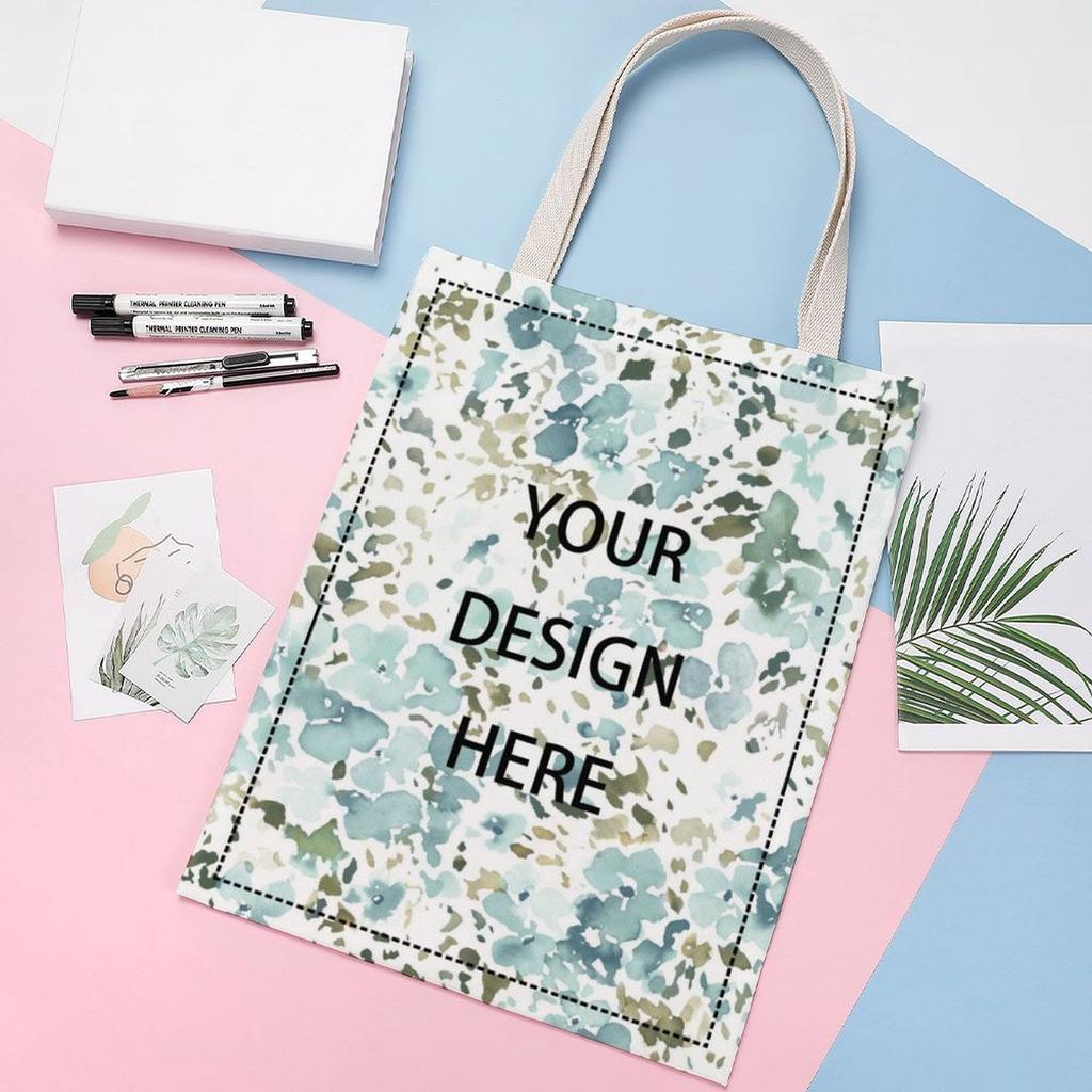 Personalized Tote Bag Canvas Tote Bag With Customizable Pictures And Text Reusable Grocery Bag