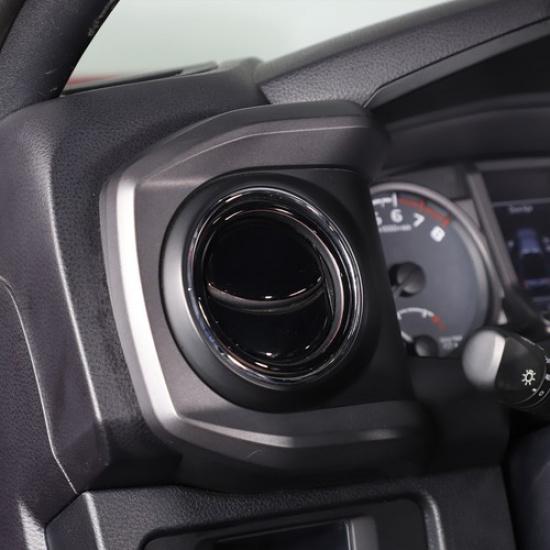 Glossy Piano Black Center Air Vent Outlet Cover Trim For Toyota Tacoma 2016-