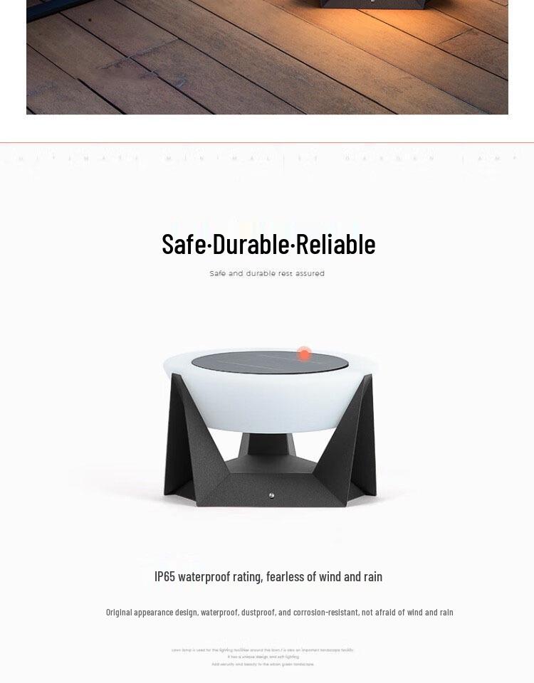 Waterproof Outdoor Solar Pillar Light for Walls, Gates, and Courtyards