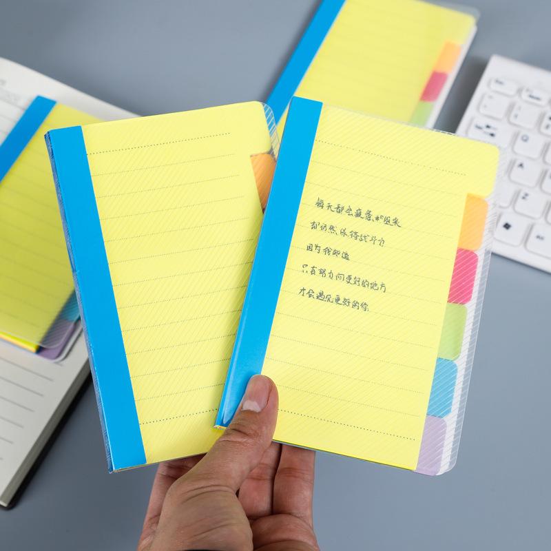 Fluorescent Sticky Notes & Index Booklet - Tearable Lined Pads for Students & Office Promotions