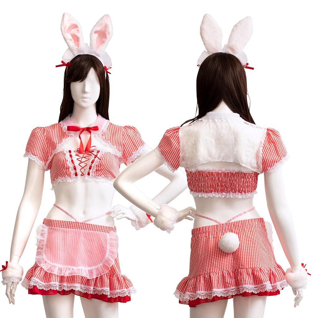 Clearstone SugarWhip Cosplay Halloween Bunny Maid Red Berry Red Women's