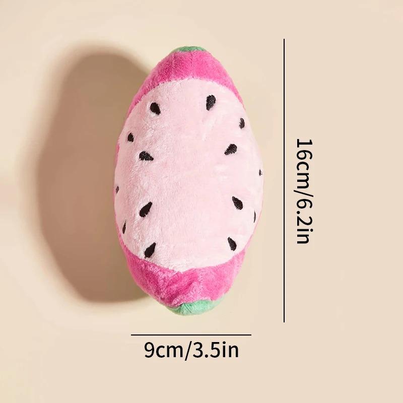 1 Sliced Watermelon Pet Plush Toy for Dogs and Cats To Interact and Play