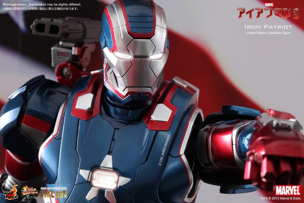 Movie Masterpiece DIECAST Iron Man 3 Scale Figure Iron Patriot 1/6
