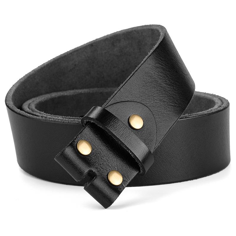 Men's Washable Genuine Leather Belt, Top Grain Cowhide, 3.8cm
