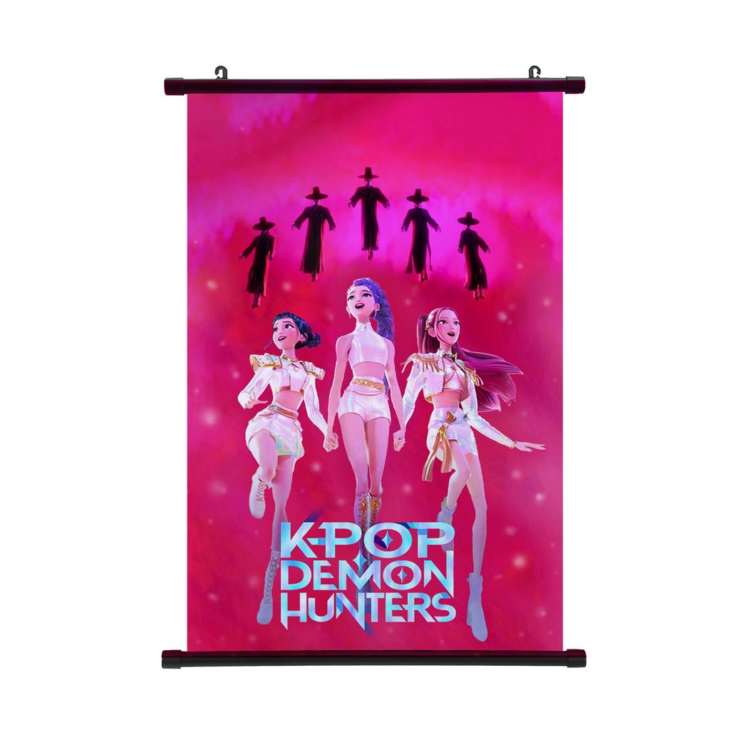 KPop Łowcy Demonów Plakat Obraz do Zawieszenia Huntrix Girl Zoey Rumi Mira Saja Chłopcy Kpop Wystrój Domu Plakat Zwój Ścienny