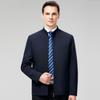 New Stand-up Collar Jacket Men's Spring and Autumn Middle-aged Dad Business Casual Jacket Large Size Shirt