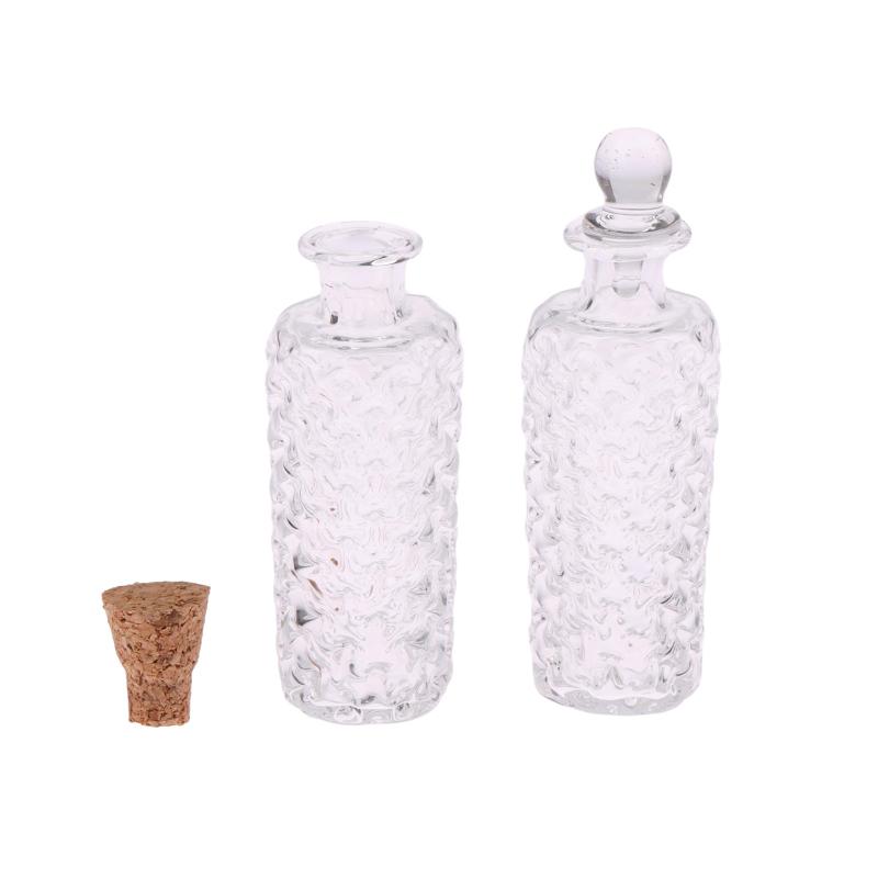 1:12 Dollhouse Miniature Glass Vase Dessert Cup Wine Bottle Wishing Bottle W/Corked Home Decor Toy Doll House Accessories