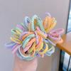 50pcs Girls Candy Color Hair Ties Elastic Hair Band Baby Cute Trendy Comfortable Headwear Hair Ties Kid Hair Accessories