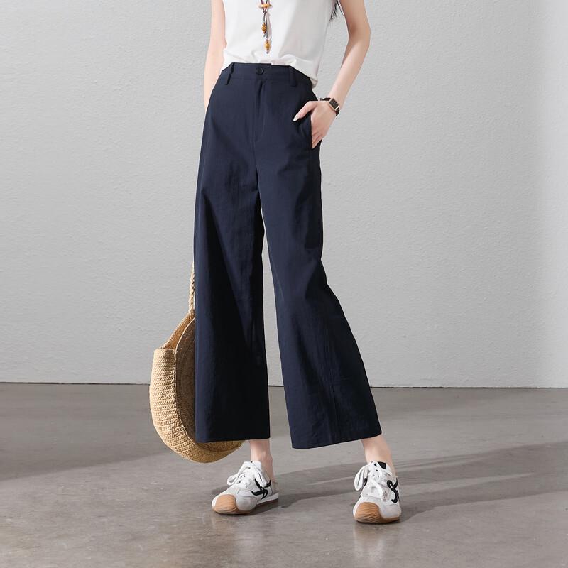 SOFSIL Women s High-Waist Wide-Leg Cropped Trousers 26/S