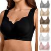 Plus Size Seamless Anti-Sagging Support Vest Style Wireless Bra