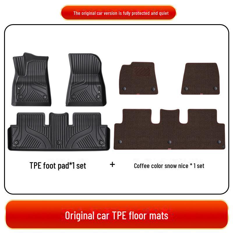 High-Elastic Nylon TPE Floor Mats for Tesla Model 3 - Full Surround, Single/Double Layer.