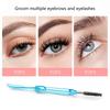 Portable Eyebrow Eyelash Shaper Eyelash Comb Double Head Eyebrow Brush Makeup Grooming Tool Foldable Mascara Brush