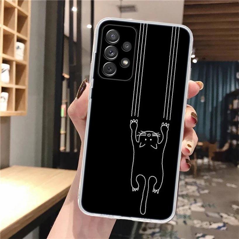 Cat Footprint Funny Paw Cute Soft Phone Case For Samsung Galaxy A52 A42 A32 A12 A22 A51 A50S A30S A20S A10S A71 A41 A31 A21S A40